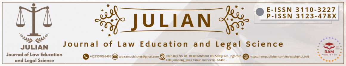 JULIAN: Journal of Law Education and Legal Science